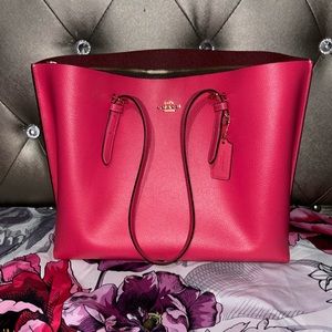 EUC COACH Mollie Tote Electric Pink/Wine